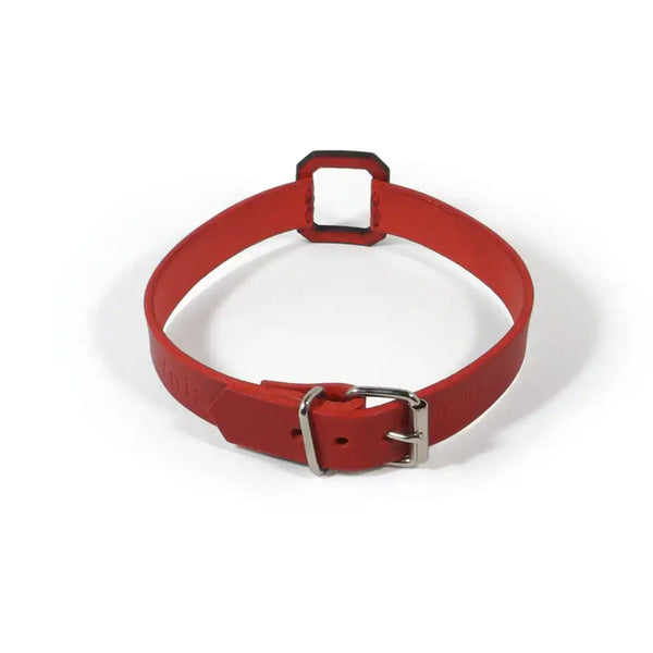 Choker en Cuir Rouge Walpier Buttero Veg Tan et Quincaillerie nickelée