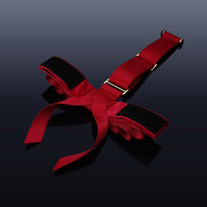 Set de Contraintes Rouge Noeud Sangle en polyester et Velours Pièces métalliques en Alliage de zinc