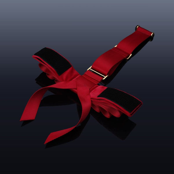 Set de Contraintes Rouge Noeud Sangle en polyester et Velours Pièces métalliques en Alliage de zinc