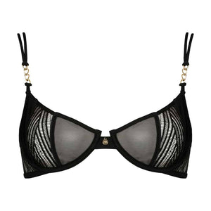 Soutien noir Onde Sensuelle de la marque Atelier Amour disponible chez Brigade Mondaine.