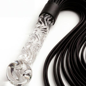 BM Sélection - Fouet Dildo Verre et Cuir