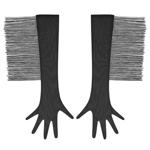 Lot de gants noirs avec franges