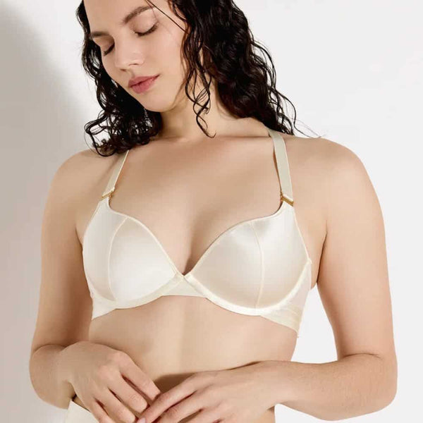 BORDELLE Signature – Push-up-BH aus cremefarbener Seide