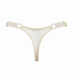 BORDELLE Signature - String en Soie Crème