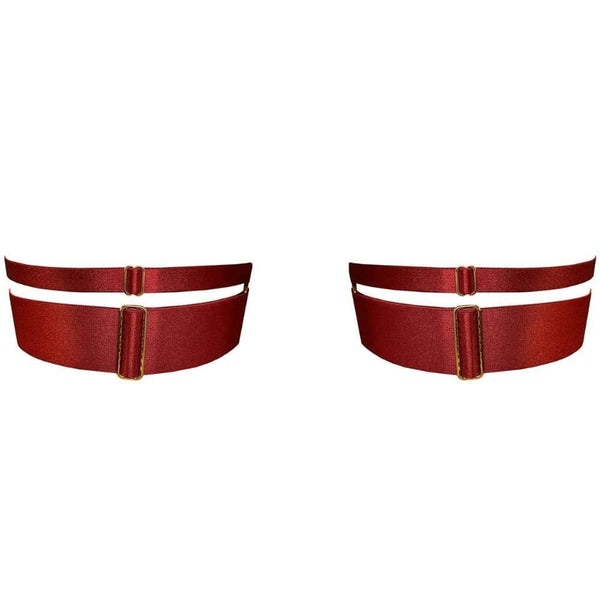 Packshot du dos des Garters Wide Strap couleur Rouge