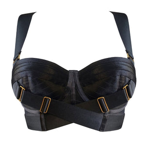 Packshot du Devant du Soutien-Gorge Bustier couleur Noir
