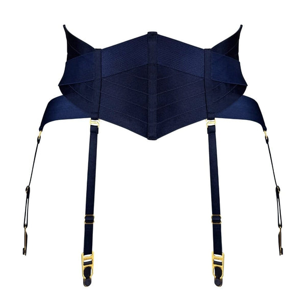 BORDELLE Signature - Strumpfhalter-Korsett Navy