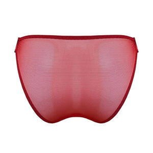 Culotte Résille Rouge Détails Plaqués Or