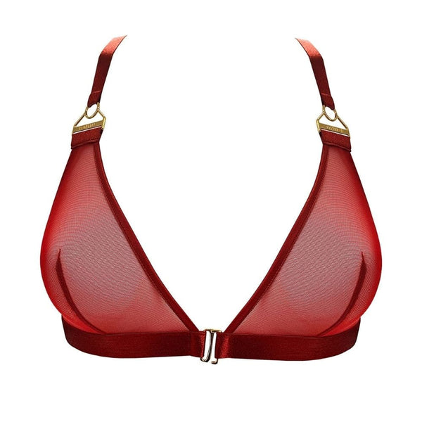 Soutien-Gorge Triangle en Résille rouge