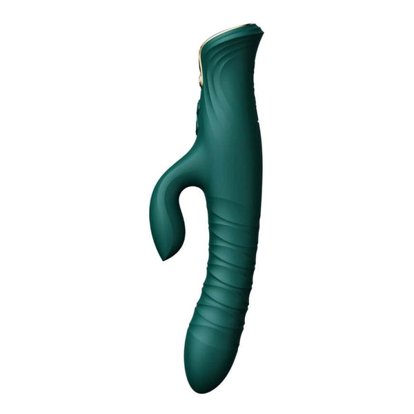 Vibromasseur Rabbit MOSE noir à double stimulation, surface mate texturée et lignes ergonomiques, présenté sur fond blanc dans une esthétique épurée et contemporaine.