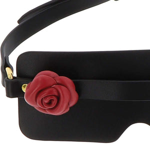 Bandeau Bondage pour les yeux En Simili cuir et Cuir véritable Détails en Métal sans nickel