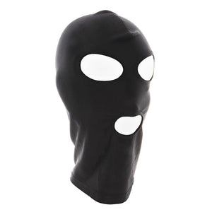 Cagoule Ouverte Yeux et Bouche Noir en Spandex extensible