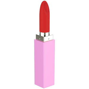 Stimulateur clitoridien compact en forme de rouge à lèvres, 10 modes de vibration, trois embouts interchangeables, rechargeable et étanche IPX5.