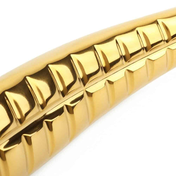 Dildo en acier inoxydable Doré Forme ergonomique en tentacule