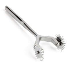 Doubles Roulettes multi-roues de Wartenberg en acier inoxydable Argenté pointes fines et affûtées pour jeu sensoriel