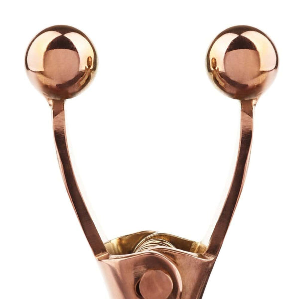 pinces à seins en acier inoxydable Rose Gold Fermeture mécanisme à ressort boules métalliques ajoutent un effet de traction progressif