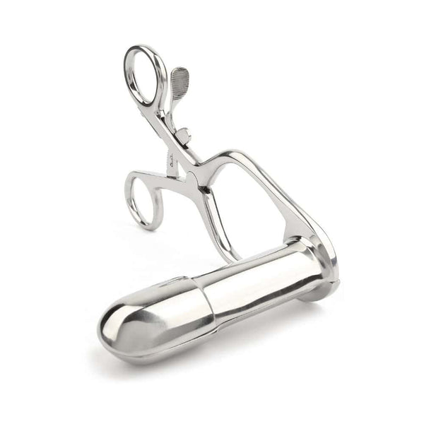 Instrument de jeu médical Spéculum rectal pour une dilatation anale contrôlée en Acier inoxydable poli 15 cm