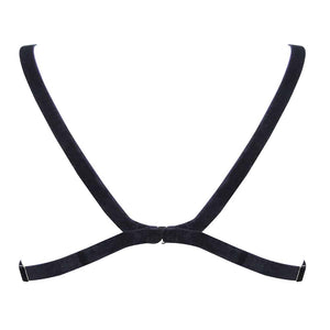 Soutien gorge de la marque ELF ZHOU LONDON de couleur noir. Le soutien gorge est fait de velours ce qui donne un effet glamour, luxe. La forme du soutien gorge va pouvoir mettre en avant la poitrine.