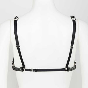 Harnais cage en cuir vernis noir Original Sin par FRAULEIN KINK chez Brigade Mondaine