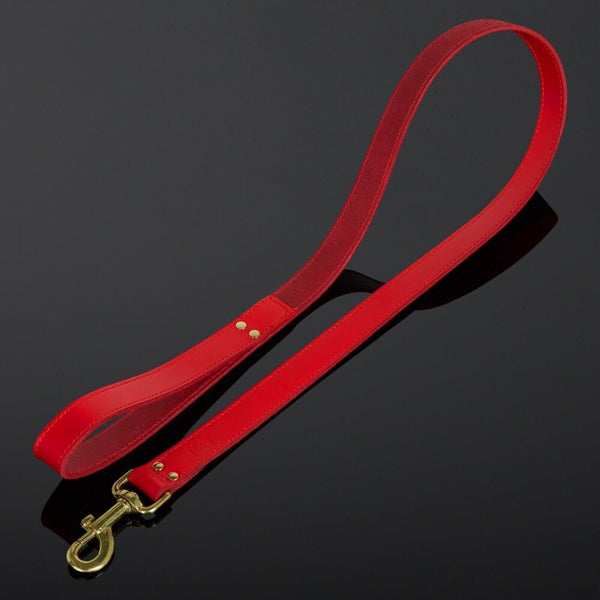 HOUSE of SXN - Laisse Rubrum Rotes Leder