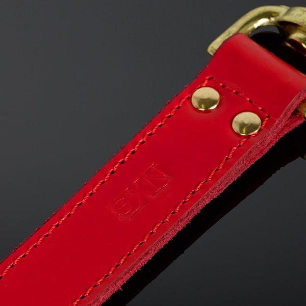 HOUSE of SXN - Laisse Rubrum Rotes Leder