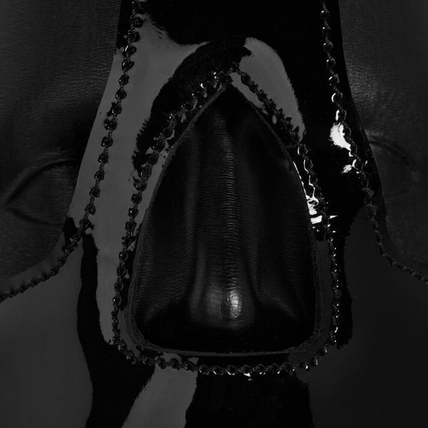 HOUSE of SXN - Muselière Cuir Verni Noir