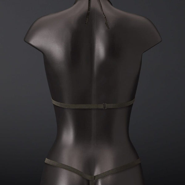 Photo Mannequin Dos Body Cuir Serpens Noir Détail sur le Zip