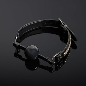 Photo Packshot GAG Cuir Serpens Cuir Vache et Silicone Noir et Cristaux