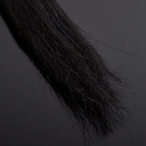 Détails sur les Poils de Cheval du Packshot d'un Fouet en Cuir et Poils de Cheval couleur Noir