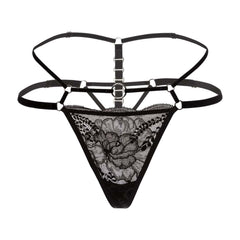 Packshot String Noir Dentelle et Velours