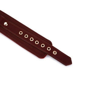 LIEBE SEELE - Halsband mit Leine Metallic Bordeaux