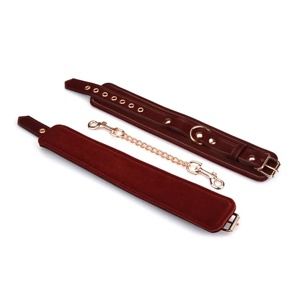 LIEBE SEELE - Fußfesseln Metallic Bordeaux