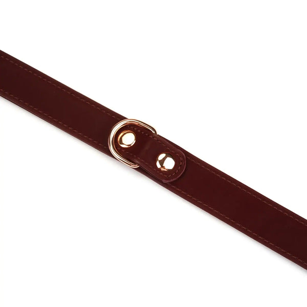 LIEBE SEELE - Collier avec pinces à seins Metallic Bordeaux