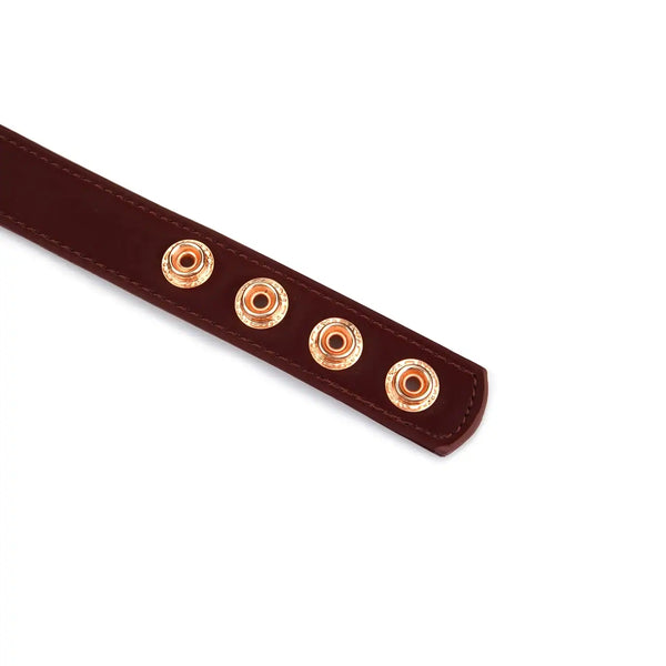LIEBE SEELE - Collier avec pinces à seins Metallic Bordeaux