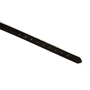 Bandeau Boudoir Amor en similicuir vegan noir, bloquant la vision. Réglable avec boucles métalliques robustes pour un confort optimal. Parfait pour des expériences de privation sensorielle dans le jeu BDSM.