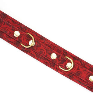 Set collier et laisse Kinbaku Ukiyo-e en cuir suédé d'agneau, élégant et fonctionnel. Confort supérieur et résistance. Fusion entre l’art traditionnel japonais et les jeux BDSM modernes.