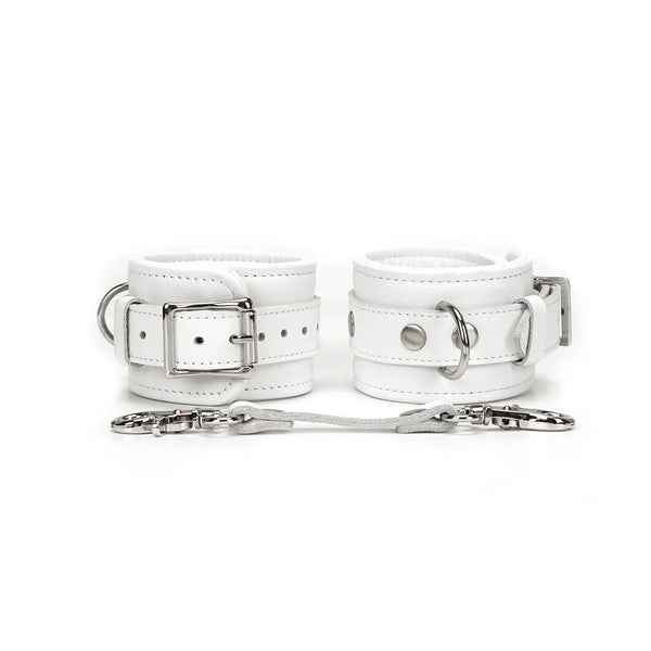 Packshot Menottes Cuir Blanc