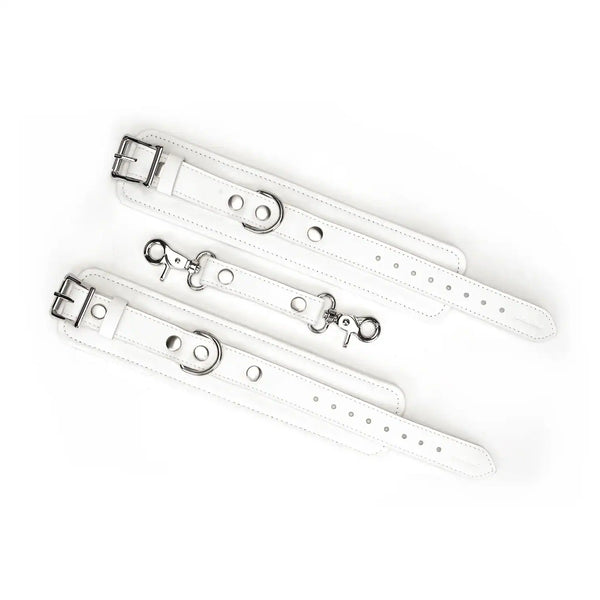 Packshot Menottes Cuir Blanc