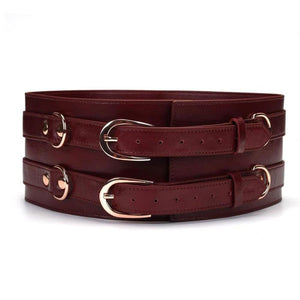 Packshot du Dos d'une Ceinture en Cuir couleur Rouge