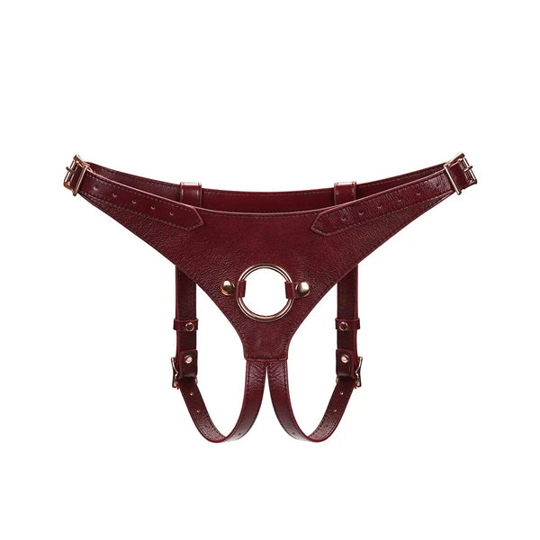 LIEBE SEELE - WINE RED Strap-On Harness
