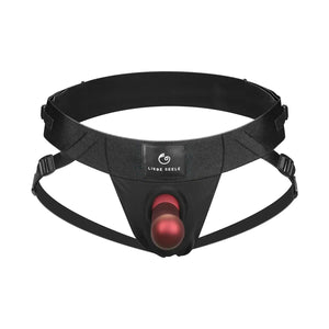 LIEBE SEELE - WINE RED Harness Strap-On with Dildo