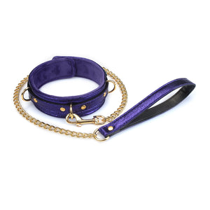 LIEBE SEELE - AURORA Halsband und Leine Saphir