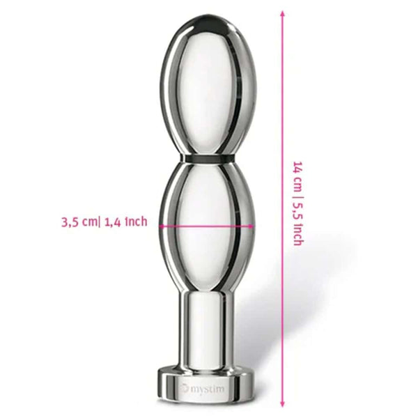 Plug électrostimulant OhThello en métal poli, design ergonomique et finition brillante, présenté sur fond clair, sélection Brigade Mondaine Paris.