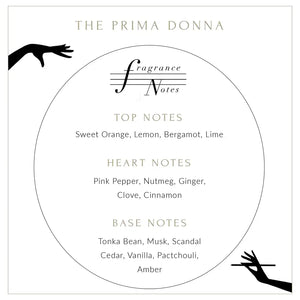 Description de la bougie Prima Donna en anglais