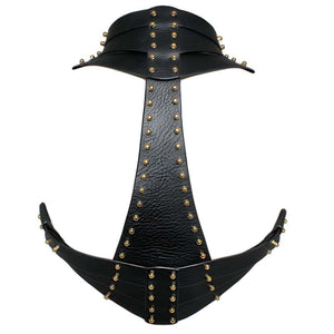 Packshot sur fond blanc du holster d'épaule en cuir noir de Una Burke.