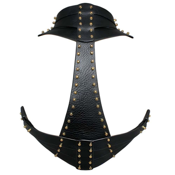 Packshot sur fond blanc du holster d'épaule en cuir noir de Una Burke.