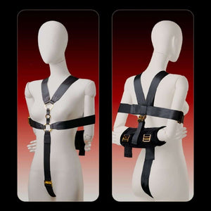 Bondage Shibari Takate Kote simplifié Boucles en alliage de zinc galvanisé Sangles en polyester résistantes et Sangle intime détachable