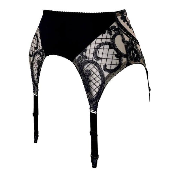 SCHWARZES LEER - Oh My Goth Strumpfhalter