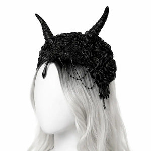 SCHWARZES LEERES – Obsidian-Hörnerhaube