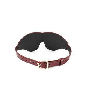Bandeau Yeux Cuir De Vache Rouge Blinfold